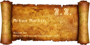 Mrkva Martin névjegykártya